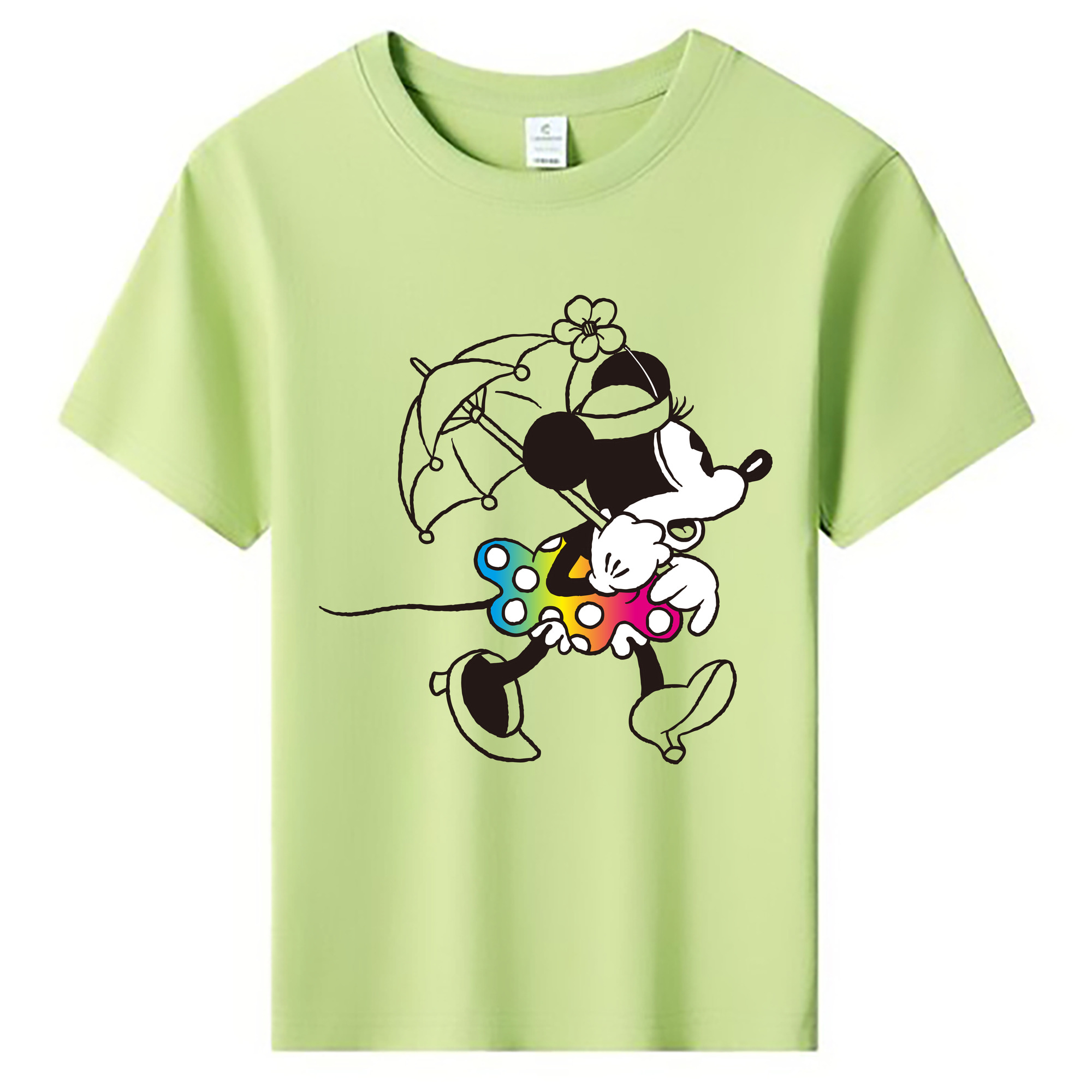 ミッキーマウス Mickey Mouse 綿100％キッズTシャツ（フロントプリント）